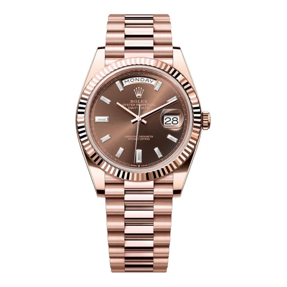 Rolex | Day-Date | 228235-0003 | 40 mm | Rose gold | Brown | Automatic