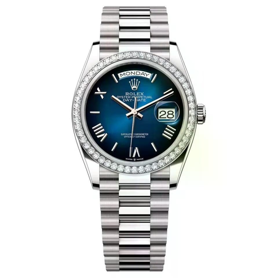 Rolex | Day-Date | 128349RBR-0047 | 36 mm | White gold | Automatic