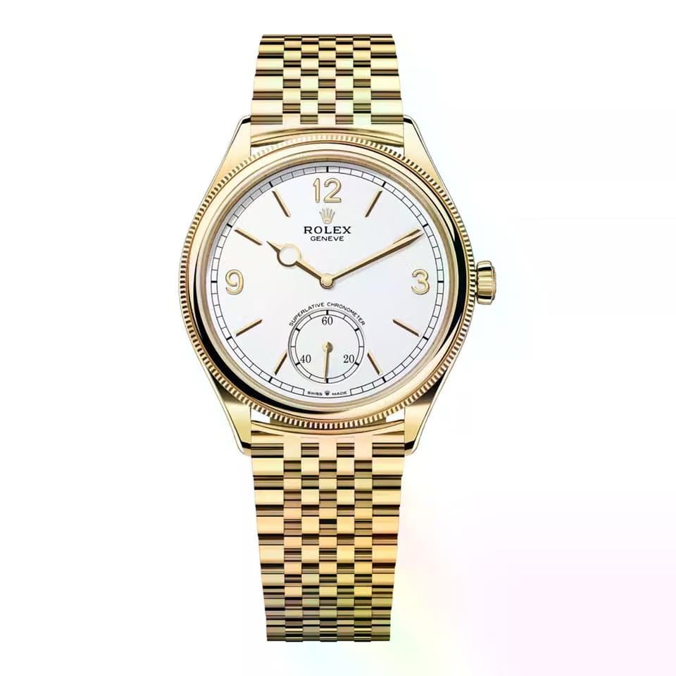 Rolex | 1908 | 52508-0008 | 39 mm | Yellow gold | White | Automatic