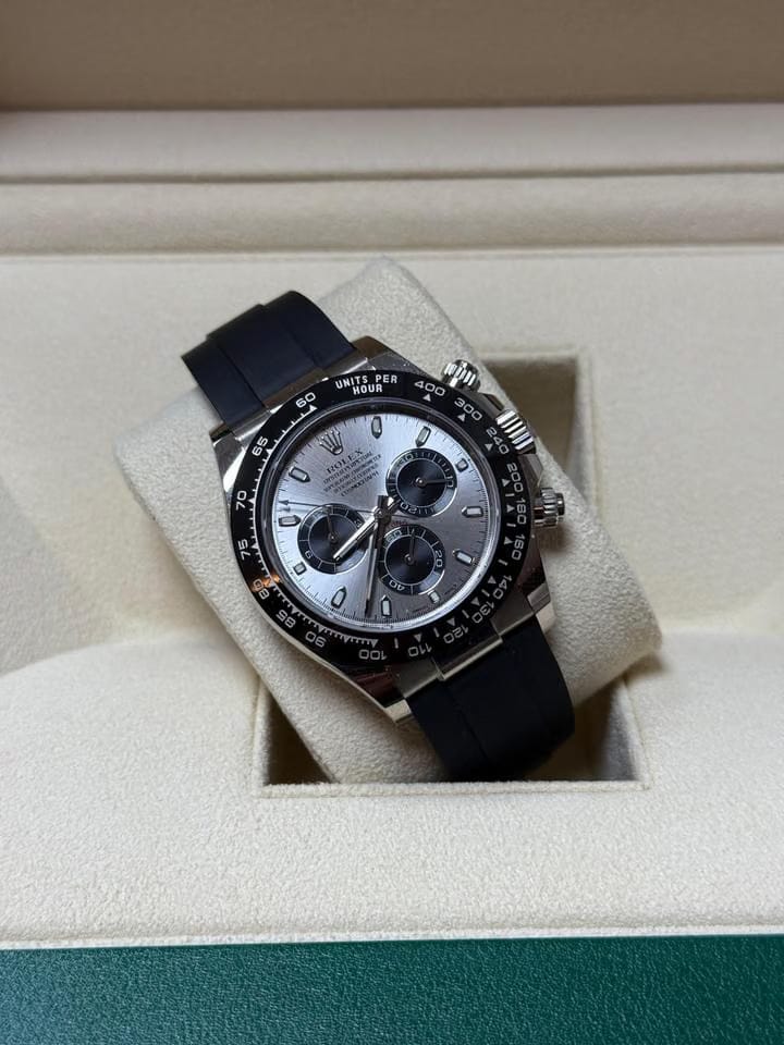 Rolex | Daytona | 116519LN | White gold | 40 mm | Rubber | Grey | Automatic