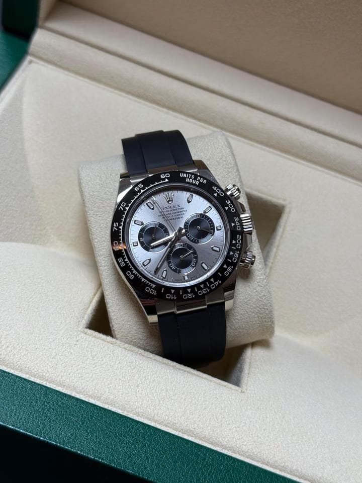 Rolex | Daytona | 116519LN | White gold | 40 mm | Rubber | Grey | Automatic