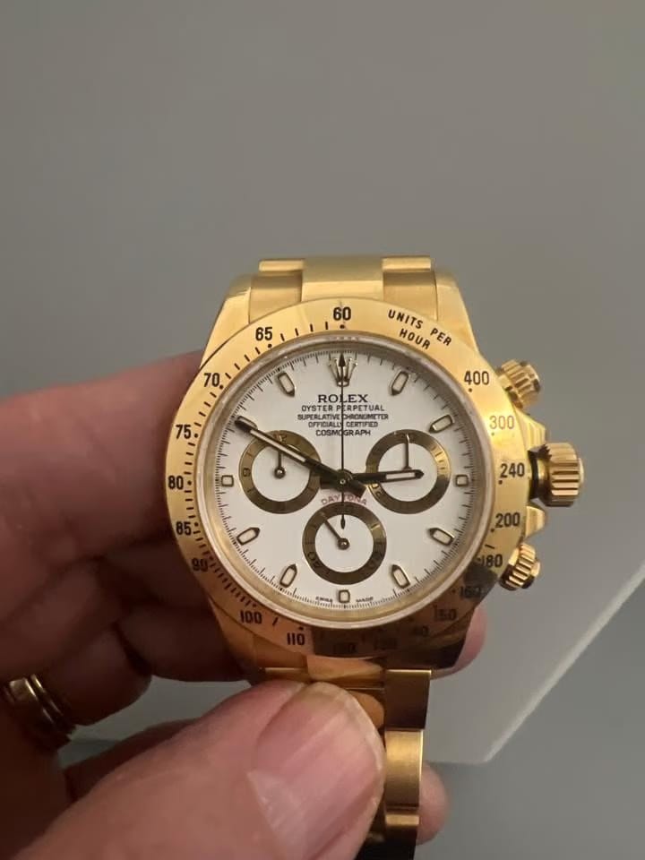 Rolex | Daytona | 116528 | Yellow gold | 40 mm | Yellow gold | White