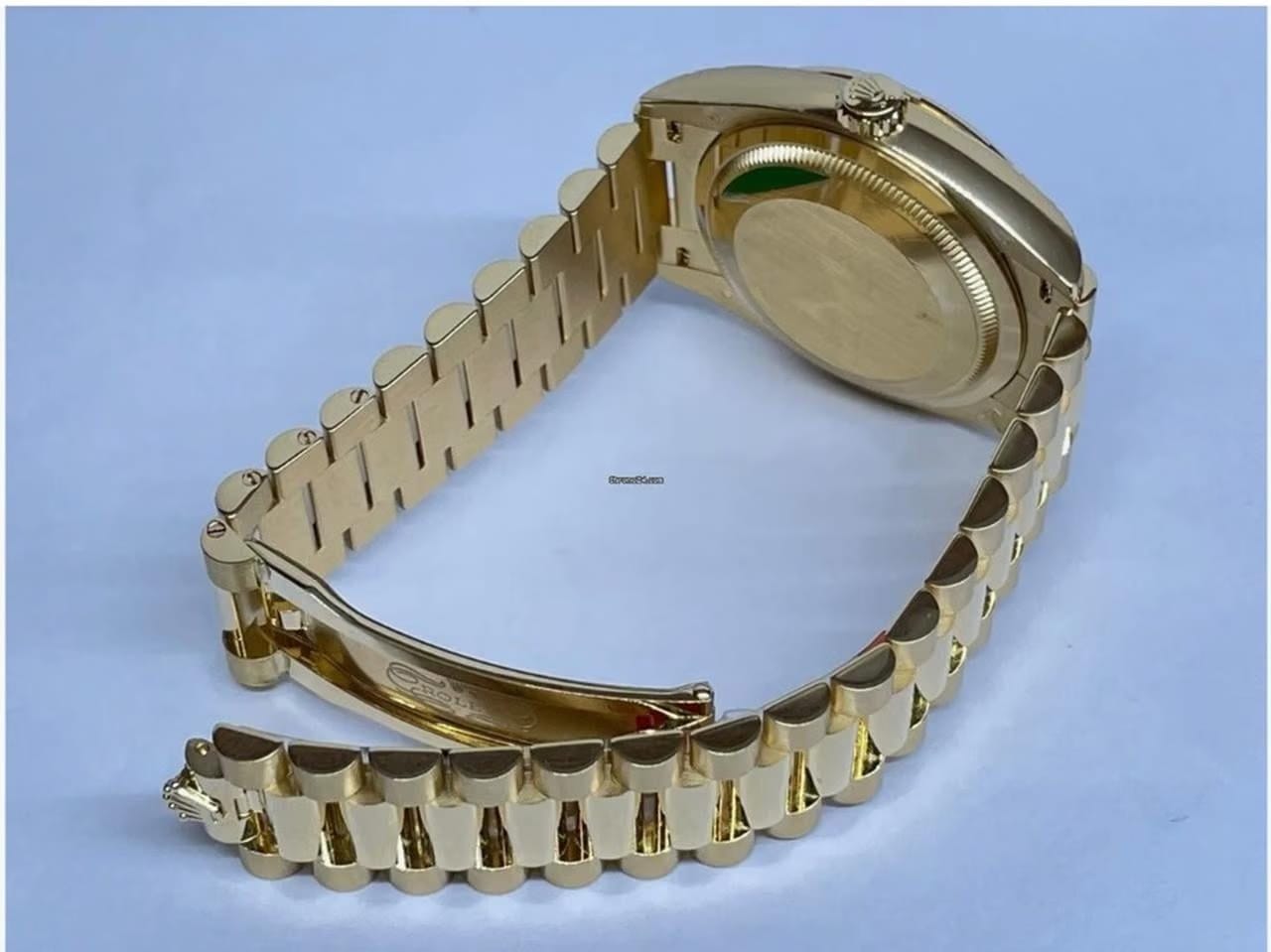 Rolex | Day-Date | 128238 | Yellow gold | 36 mm | Yellow gold | Green | Automatic