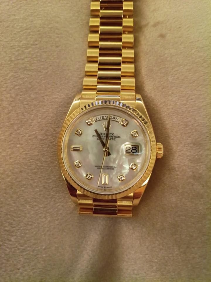 Rolex | Day-Date | 128238 | 36 x 43 mm | Yellow gold | Automatic