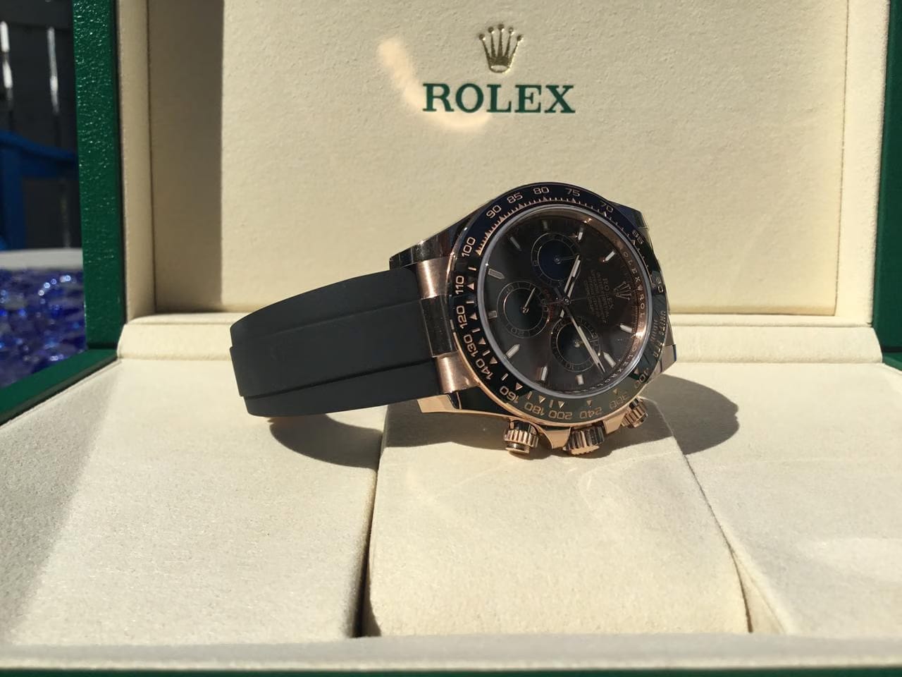 Rolex | Daytona | 126515LN | Rose gold | 40 mm | Rubber | Brown | Automatic