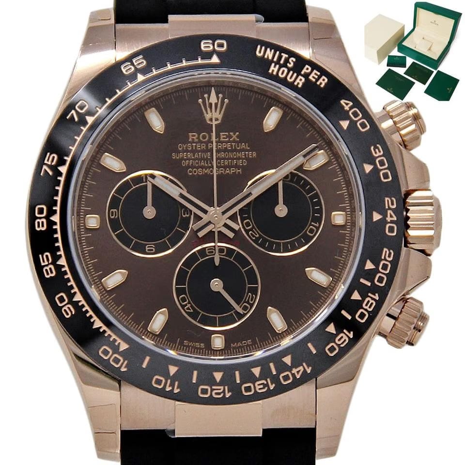 Rolex | Daytona | 116515 | Rose gold | 40 mm | Rubber | Brown | Automatic