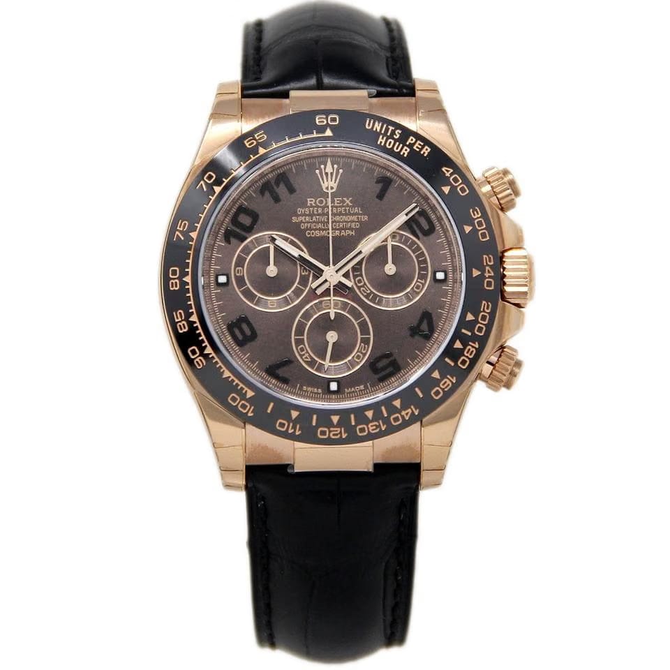 Rolex | Daytona | 116515 | Rose gold | 40 mm | Leather | Brown | Automatic