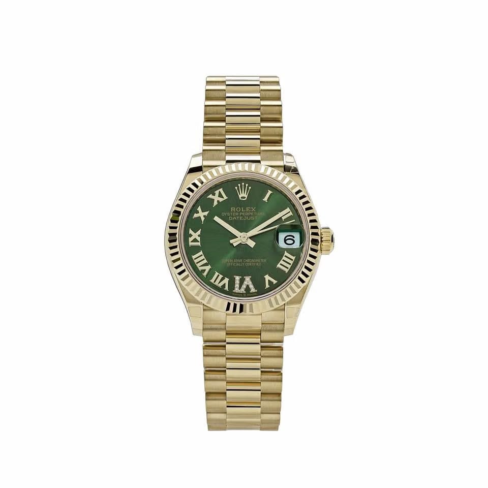 Rolex | Datejust | 278278 | Yellow gold | 31 mm | Yellow gold | Green | Automatic