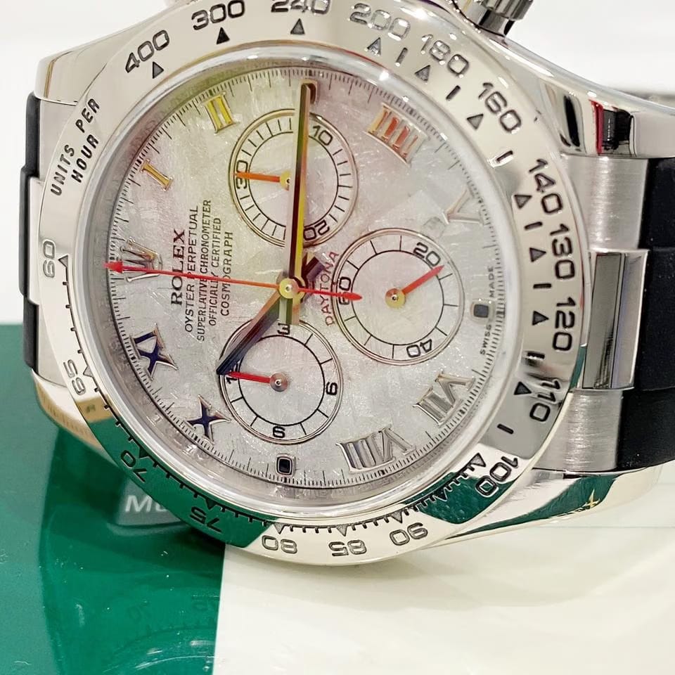 Rolex | Daytona | 116519 Rare Meteorite Dial | White gold | 40 mm | Silver | Automatic