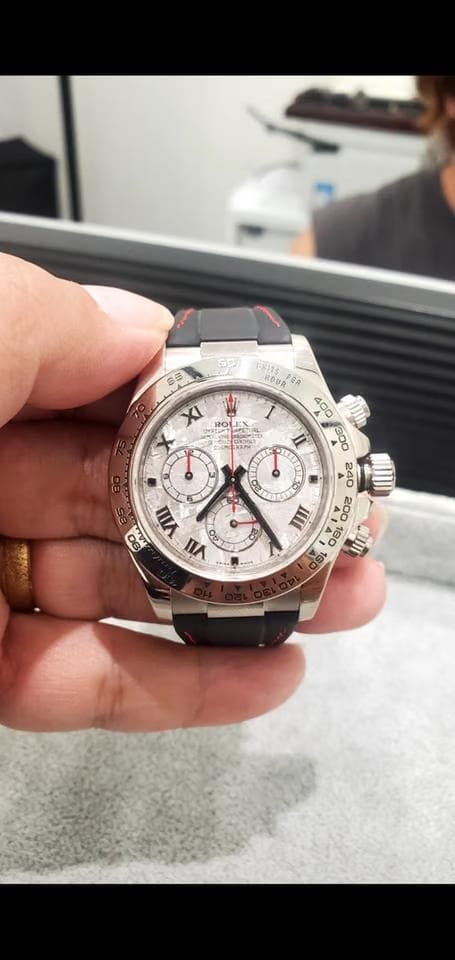 Rolex | Daytona | 116519 Rare Meteorite Dial | White gold | 40 mm | Silver | Automatic
