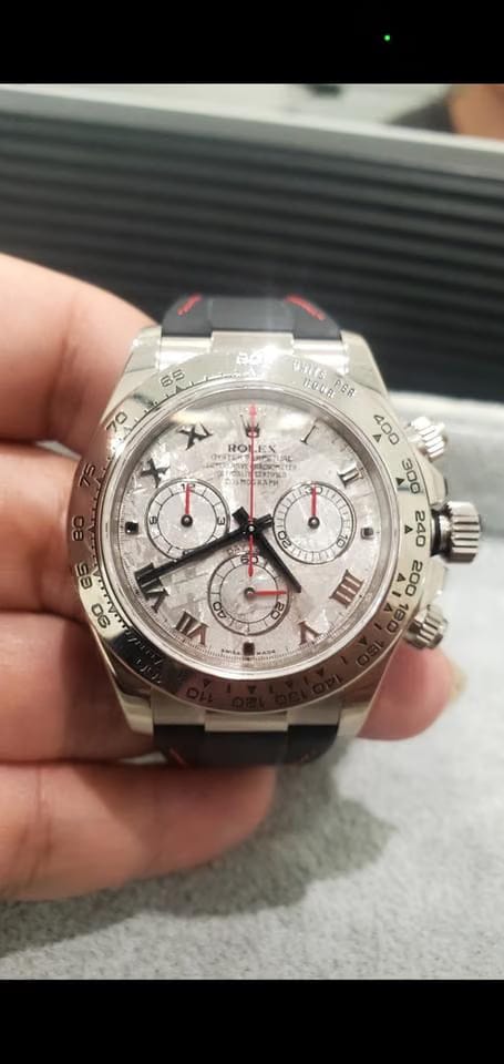 Rolex | Daytona | 116519 Rare Meteorite Dial | White gold | 40 mm | Silver | Automatic