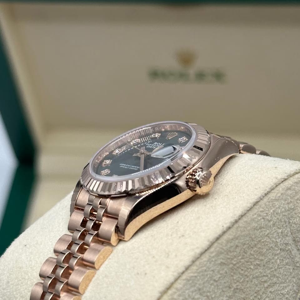 Rolex | Datejust | 279175 | Rose gold | 28 mm | Rose gold | Green | Automatic