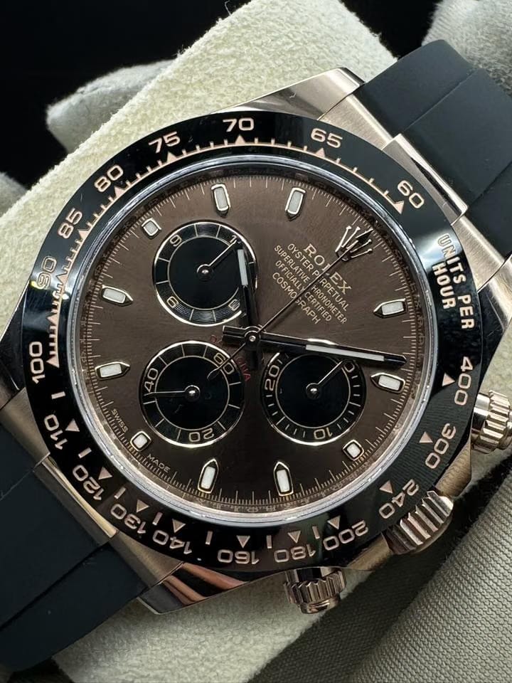 Rolex | Daytona | 116515LN | Rose gold | 40 mm | Plastic | Brown | Automatic