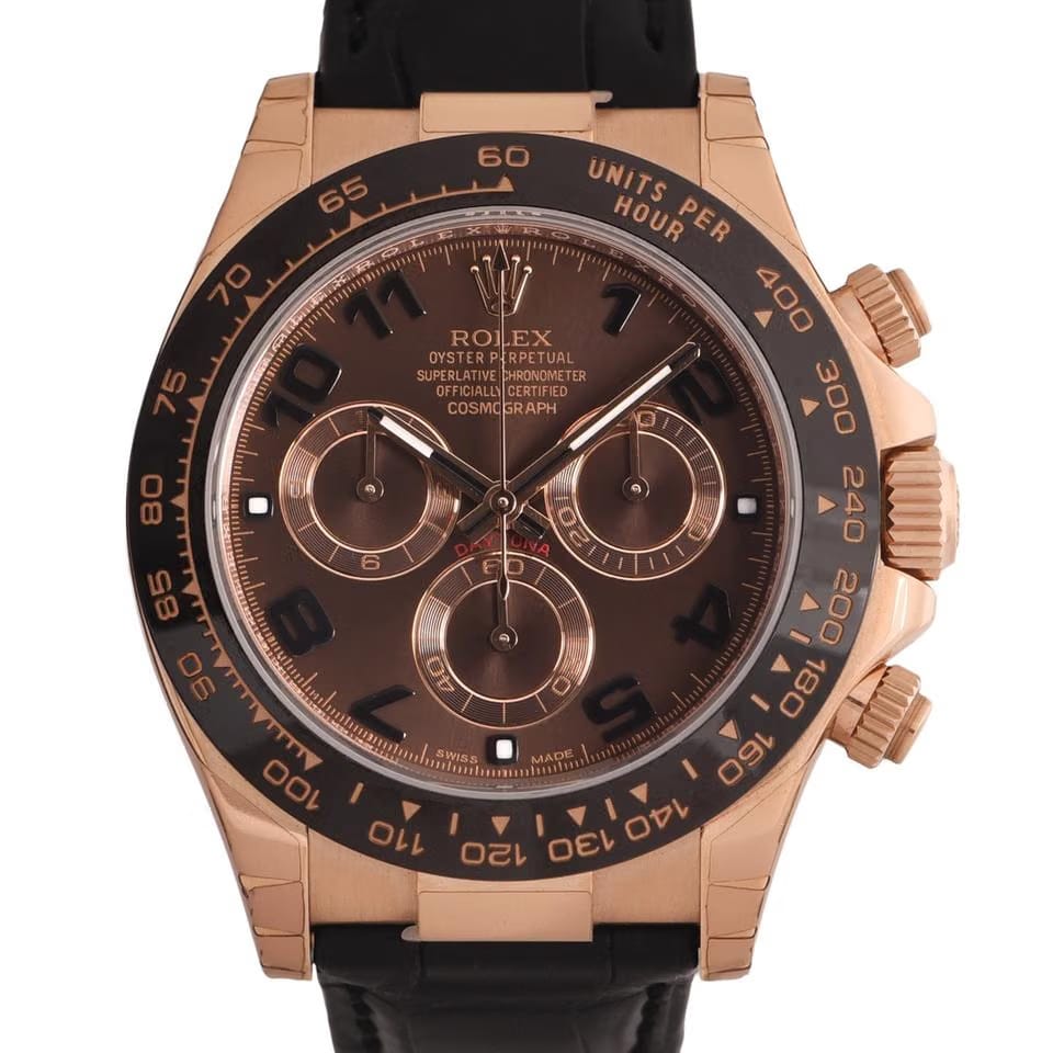 Rolex | Daytona | 116515ln | Rose gold | 40 mm | Leather | Brown | Automatic