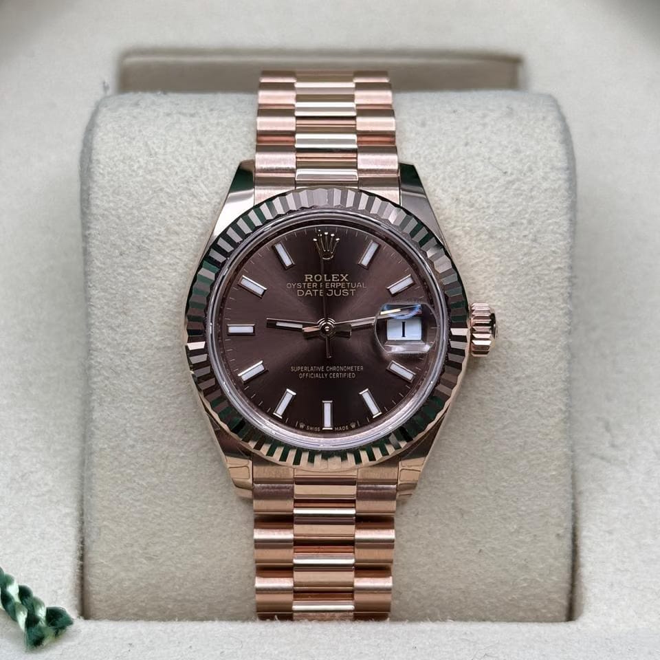 Rolex | Datejust | 279175 | Rose gold | 28 mm | Rose gold | Brown | Automatic