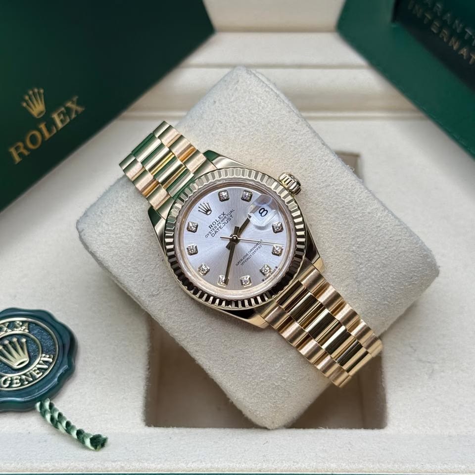 Rolex | Datejust | 279178 | Yellow gold | 28 mm | Yellow gold | Silver | Automatic