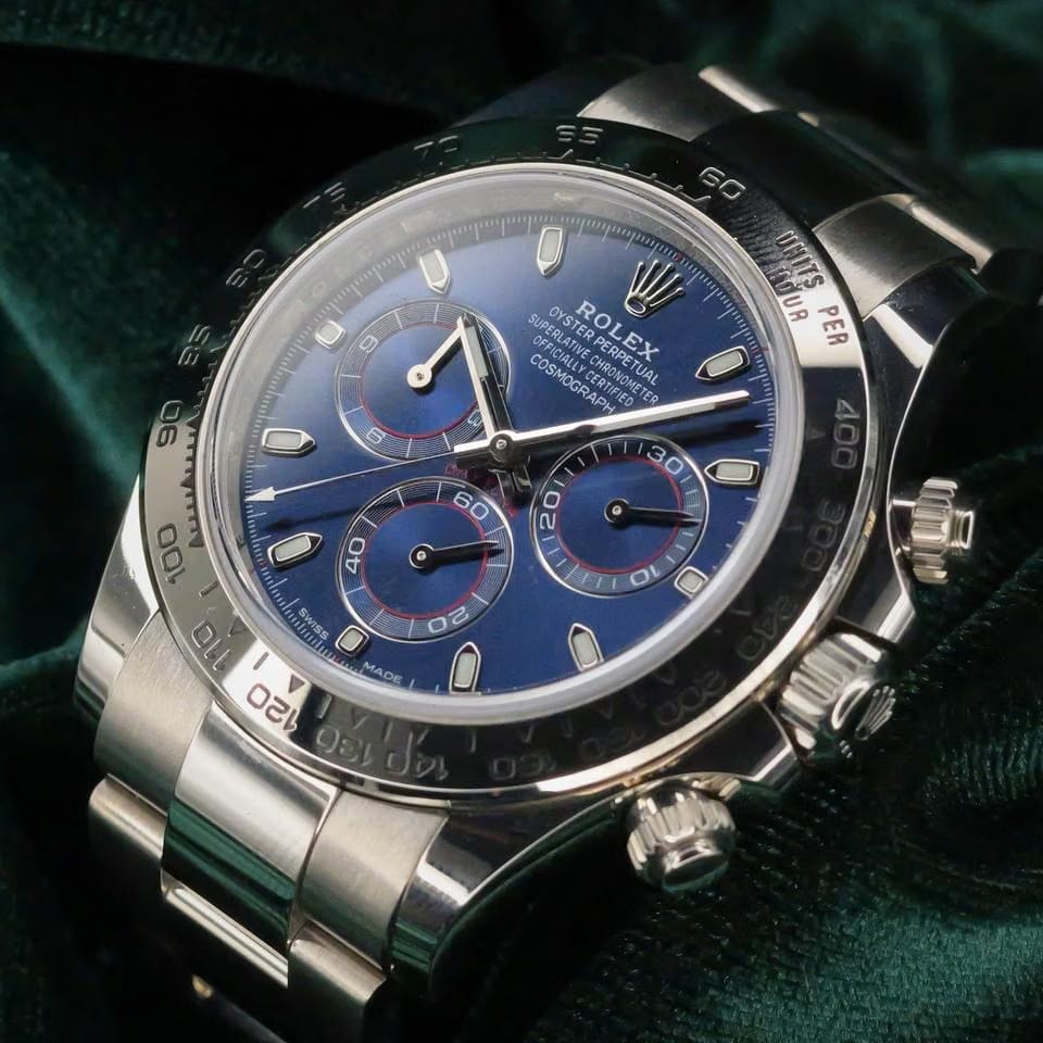 Rolex | Daytona | 116509 | White gold | 40 mm | Steel | Blue | Automatic