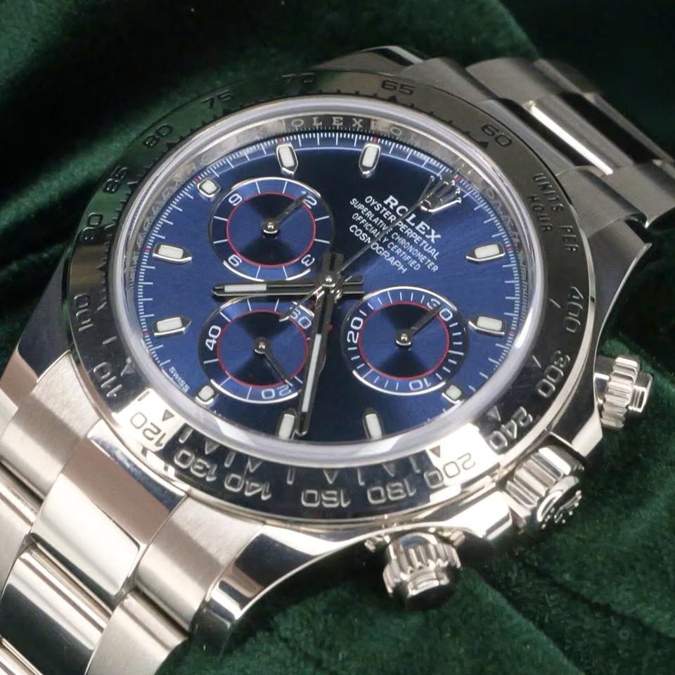 Rolex | Daytona | 116509 | White gold | 40 mm | Steel | Blue | Automatic