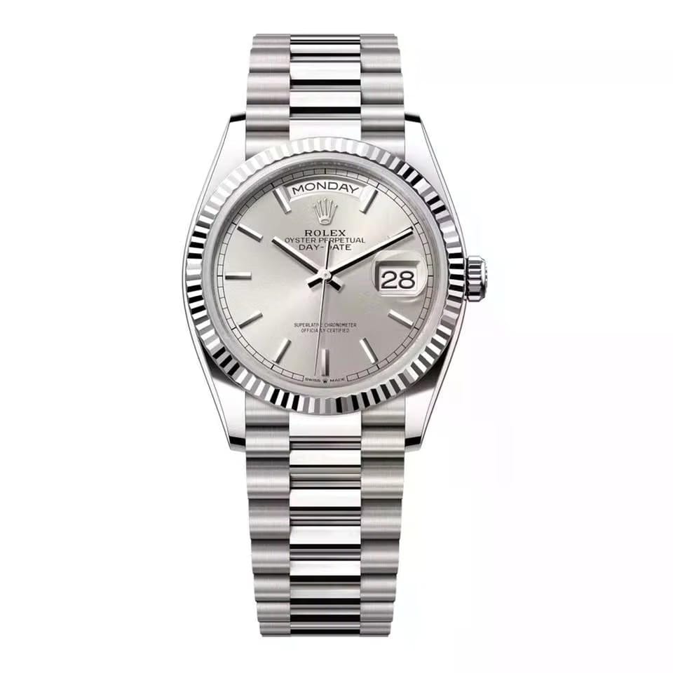 Rolex | Day-Date | 128239-0005 | 36 mm | Silver | Automatic