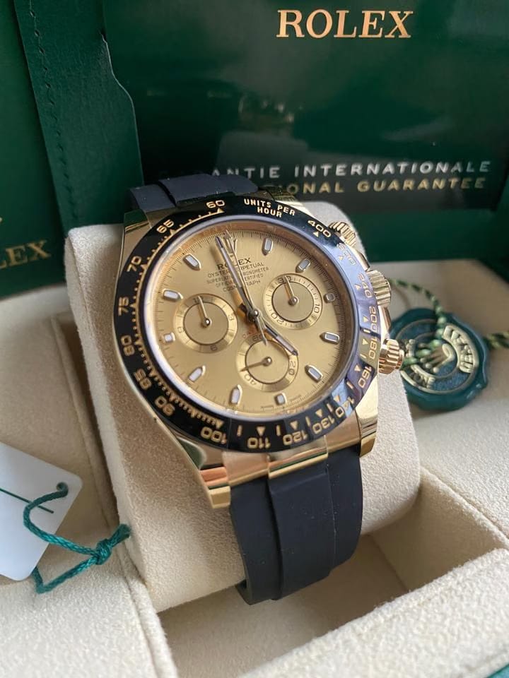 Rolex | Daytona | 116518LN | Yellow gold | 40 mm | Rubber | Yellow | Automatic