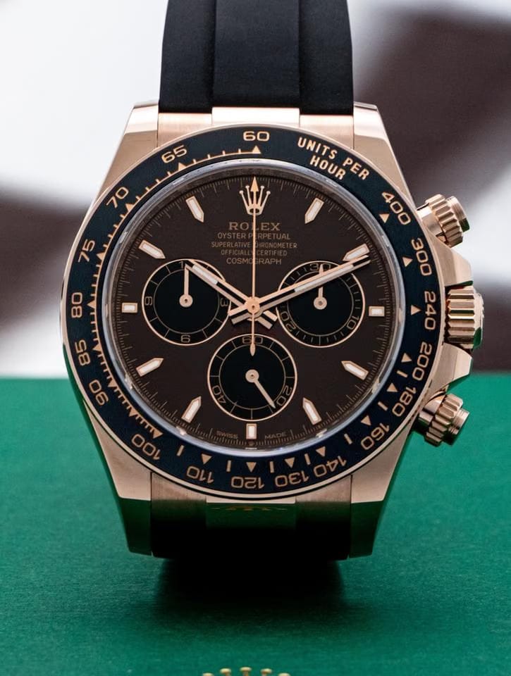 Rolex | Daytona | 126515LN | Rose gold | 40 mm | Rubber | Silver | Automatic