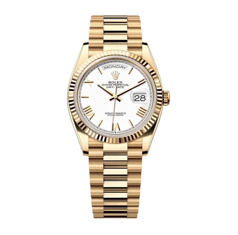 Rolex | Day-Date | 128238 | Yellow gold | Yellow gold | White | Automatic