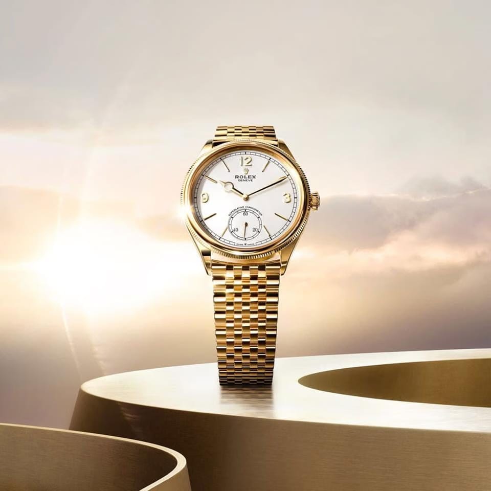 Rolex | 1908 | 52508-0008 | Yellow gold | 39 mm | Yellow gold | White | Automatic