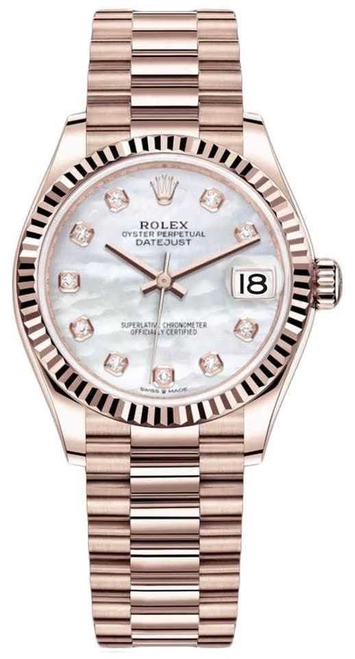 Rolex | Datejust | 278275 | Rose gold | 31 mm | Rose gold | Grey | Automatic