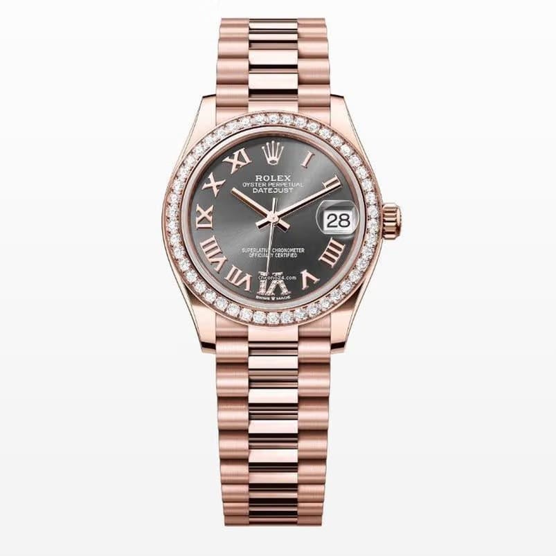 Rolex | Datejust | 278285RBR | Rose gold | 31 mm | Rose gold | Grey | Automatic