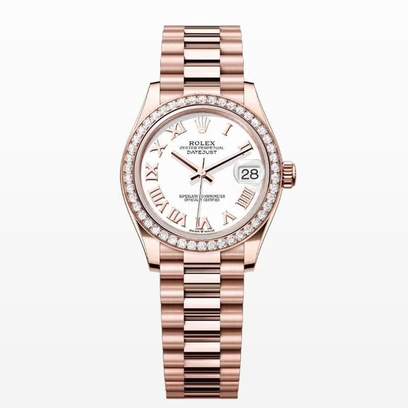 Rolex | Datejust | 278285RBR | Rose gold | 31 mm | Rose gold | White | Automatic