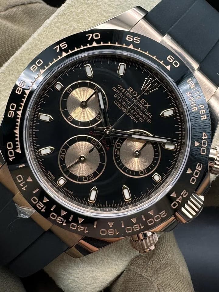 Rolex | Daytona | 116515LN | Rose gold | 40 mm | Plastic | Black | Automatic