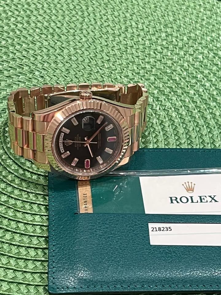 Rolex | Day-Date | 218235 | Red gold | 41 x 49 mm | Rose gold | Pink | Automatic
