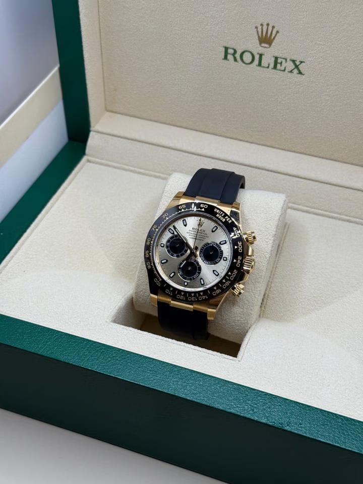 Rolex | Daytona | 116518LN | Yellow gold | 40 x 43 mm | Rubber | Champagne | Automatic