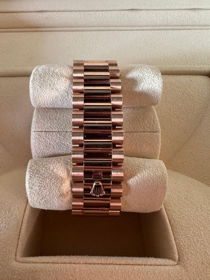 Rolex | Day-Date | 128345RBR | Rose gold | 36 x 43 mm | Rose gold | Grey | Automatic