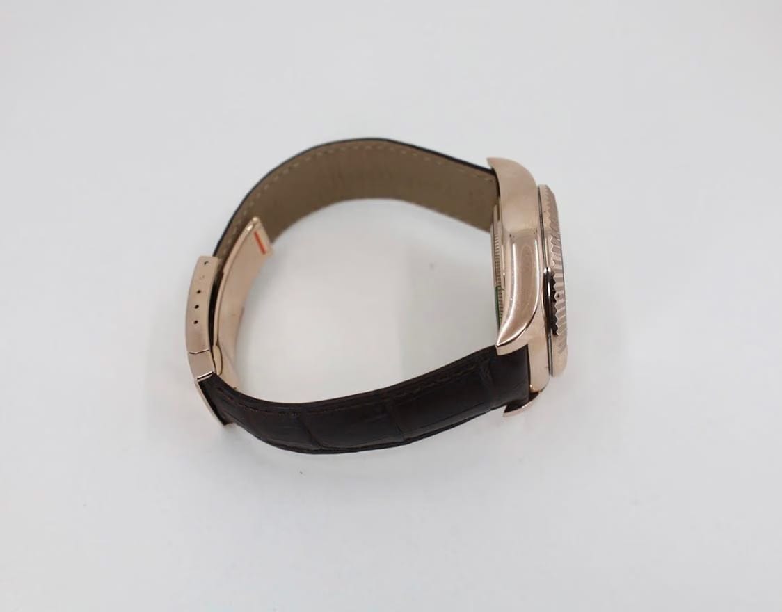 Rolex | Sky-Dweller | 326135-0007 | Rose gold | 42 mm | Leather | Grey | Automatic