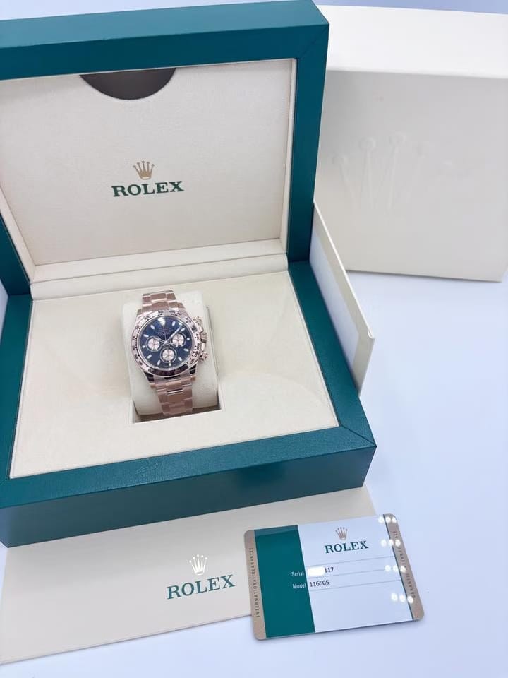 Rolex Daytona Cosmograph Daytona 116505 18k Rose Gold Black Dial Automatic Men's Watch