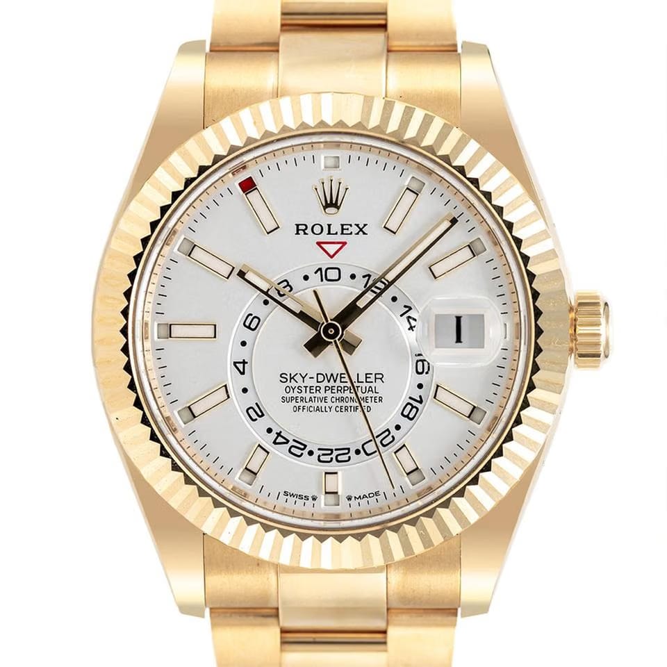 Rolex | Sky-Dweller | 336938 | Yellow gold | 42 mm | Yellow gold | Silver | Automatic