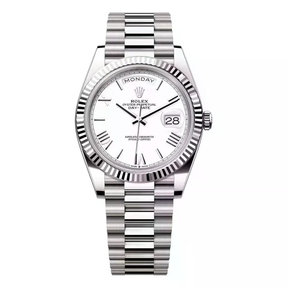 Rolex | Day-Date | 228239-0046 | 40 mm | White gold | White | Automatic
