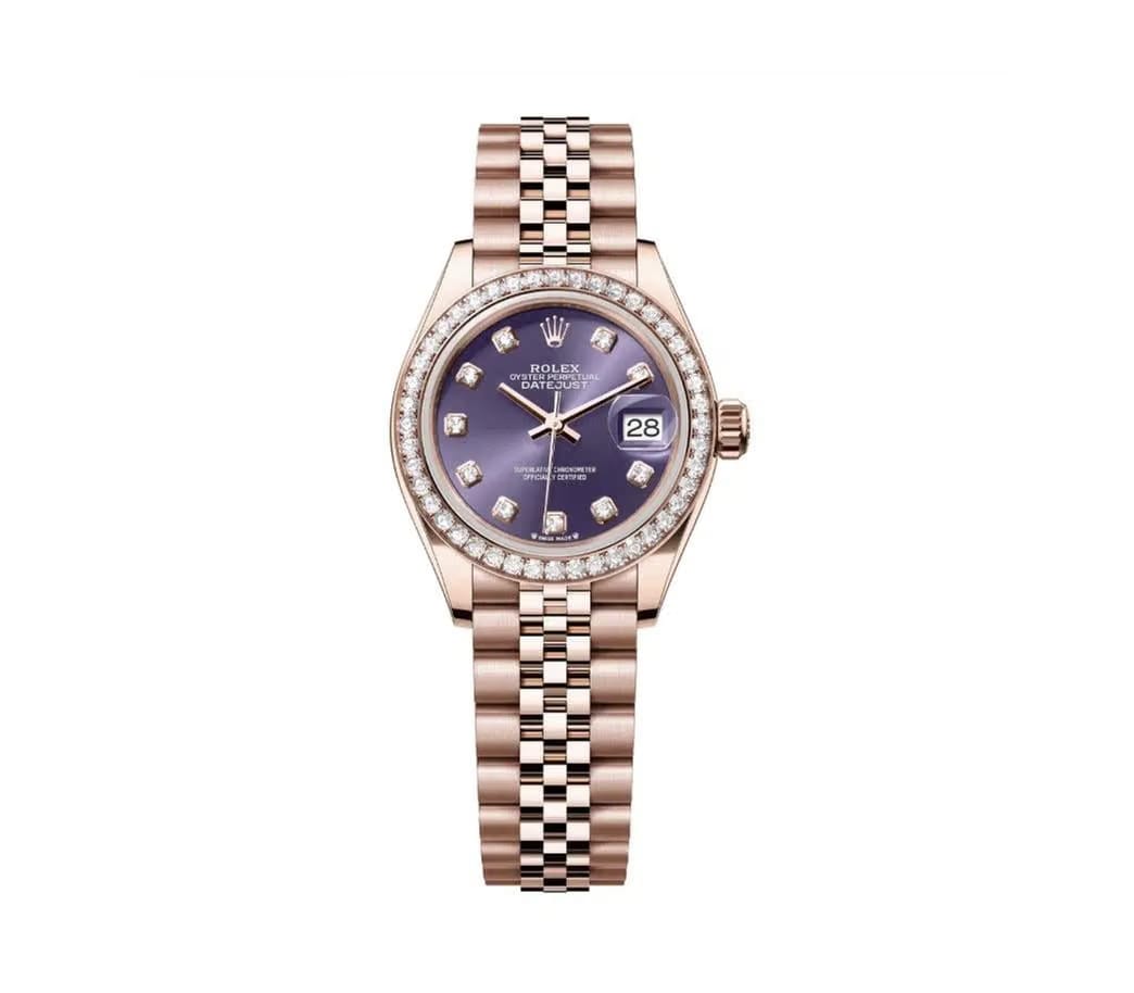 Rolex | Datejust | 279135RBR | Rose gold | 28 mm | Rose gold | Purple | Automatic