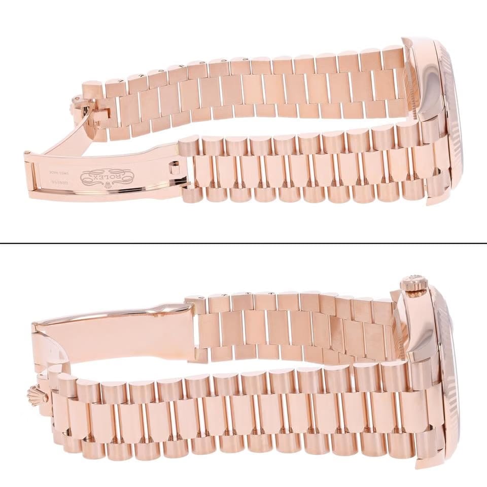 Rolex | Day-Date | 228235 | Rose gold | 40 x 47 mm | Rose gold | Green | Automatic