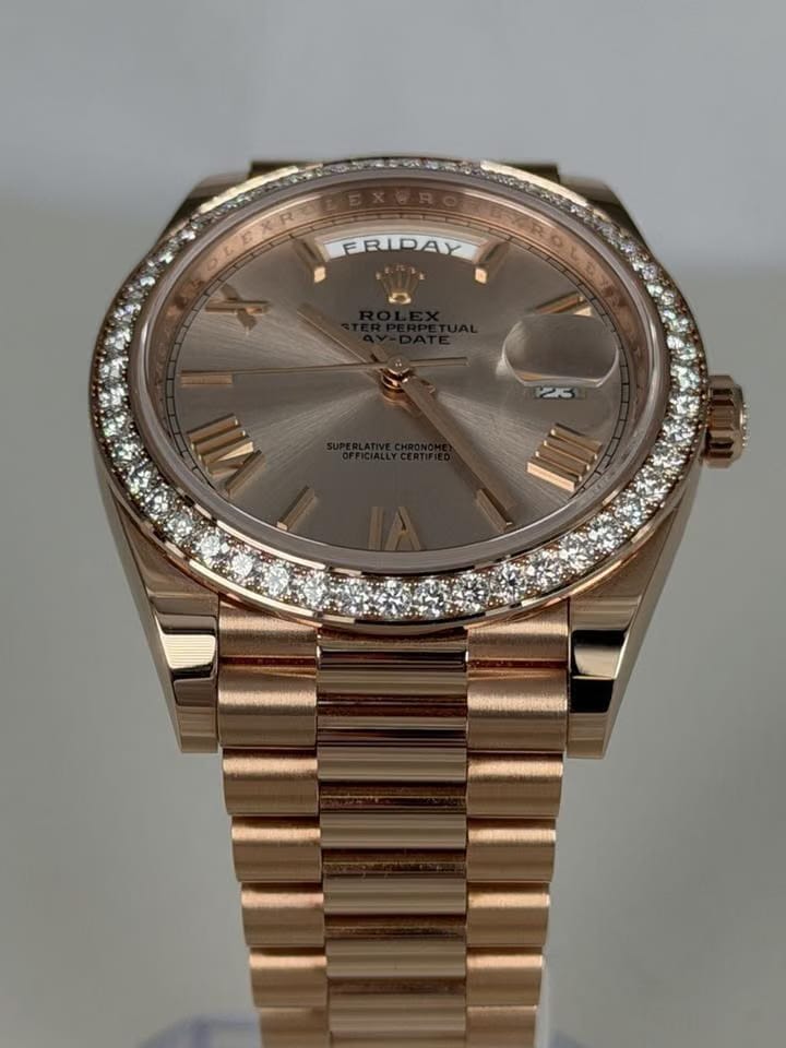 Rolex | Day-Date | 228345RBR | Rose gold | 40 x 48 mm | Rose gold | Champagne | Automatic