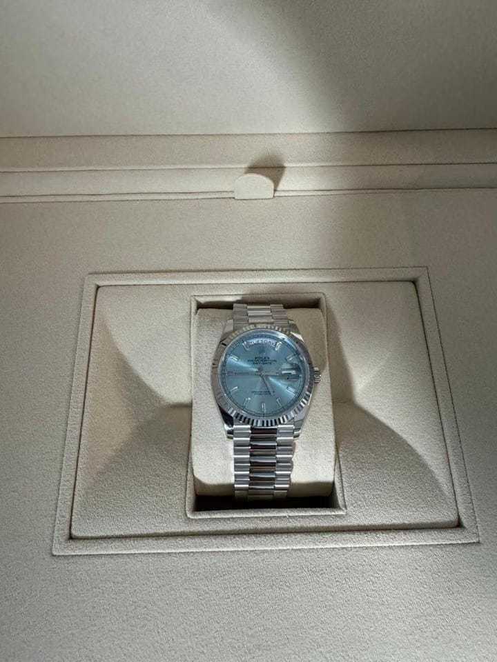 Rolex | Day-Date | 128236 | Platinum | 36 mm | Platinum | Turquoise | Automatic