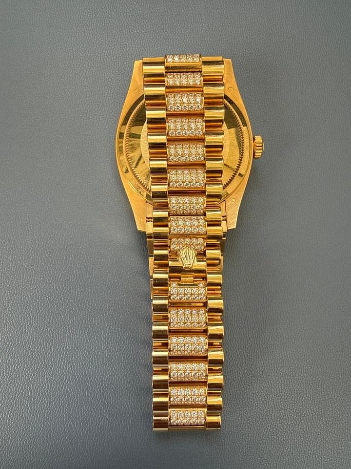 Rolex | Day-Date | 128348RBR | Yellow gold | 36 x 43 mm | Yellow gold | Champagne | Automatic