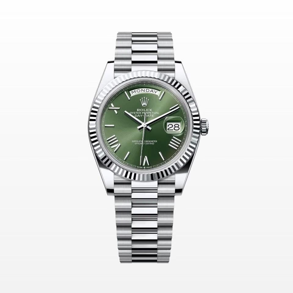 Rolex | Day-Date | 228236 | Platinum | 40 mm | Platinum | Green | Automatic