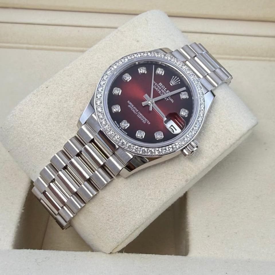 Rolex | Datejust | 278289RBR | White gold | 31 mm | White gold | Red | Automatic