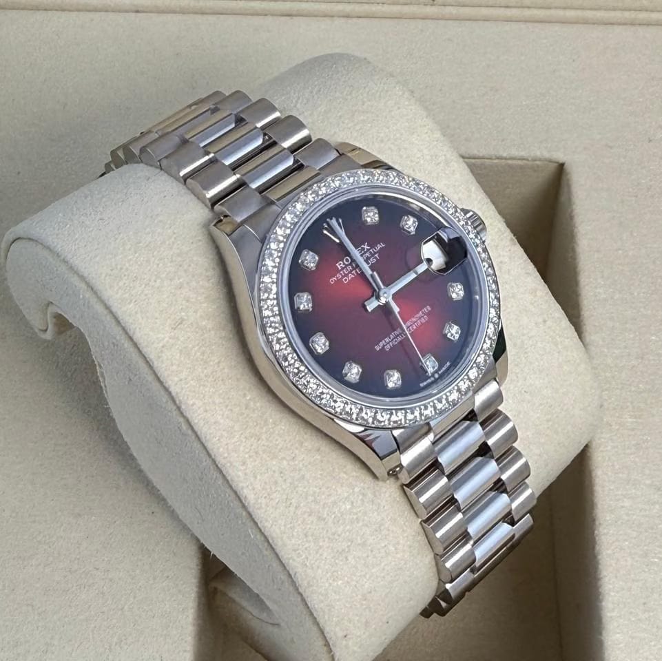Rolex | Datejust | 278289RBR | White gold | 31 mm | White gold | Red | Automatic