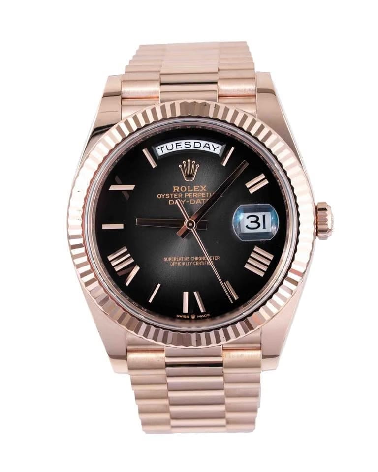 Rolex | Day-Date | 228235 | Rose gold | 40 mm | Grey | Automatic