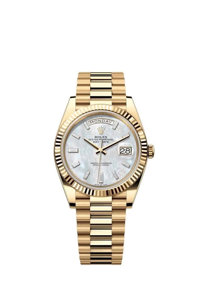 Rolex | Day-Date | 228238 | Yellow gold | 40 mm | Yellow gold | Mother of pearl | Automatic