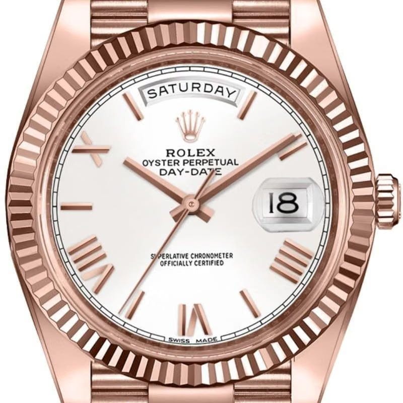Rolex | Day-Date | 228235-0032 | Rose gold | 40 mm | Rose gold | White | Automatic