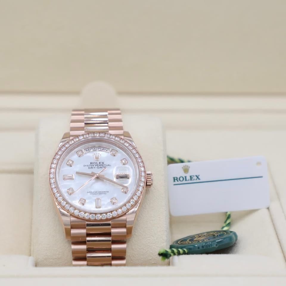 Rolex | Day-Date | 128345RBR | Rose gold | 36 x 43 mm | Rose gold | Mother of pearl | Automatic